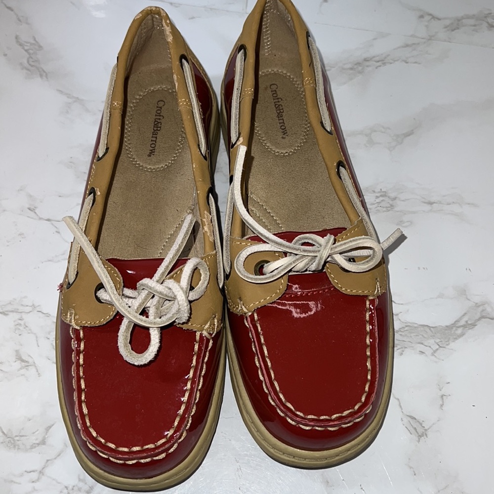 Croft & Barrow Two Tone Deck Shoes w/ leather shoe strings